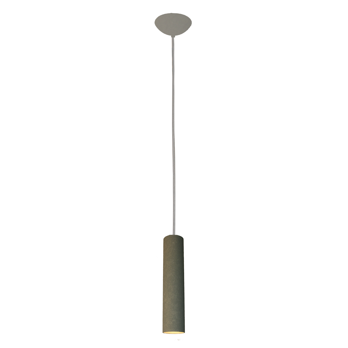 Solo Pendel Hängeleuchte GU10 Beton Farbe Innen Gold lackiert Form Pipe D=6cm mit Textilkabel