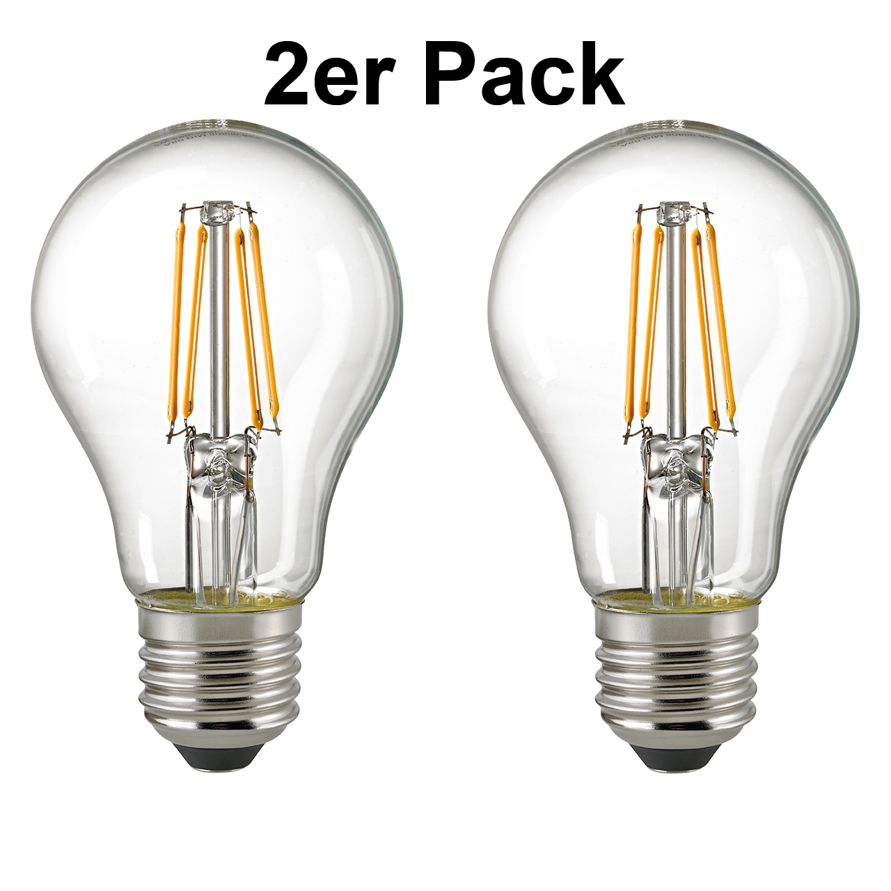 LED Leuchtmittel E27, 11W normal klar Filament, 1521lm, 2700K, 230V, Ra90, dimmbar