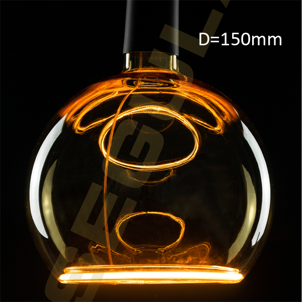 Leuchtmittel LED schwebendes Licht Floating Globe 150 smokey grey E27 / 6W / 260lm / 1900 K