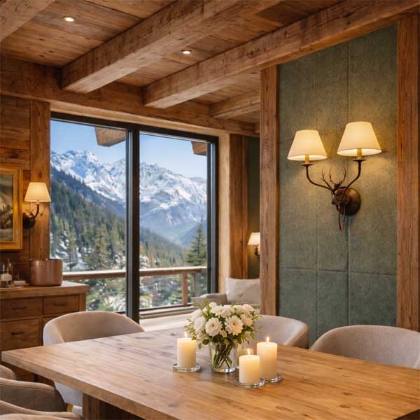 Menzel Themen Wandleuchte mit Magnethalter für Motiv 2 flammig E27 mit Lampenschirm