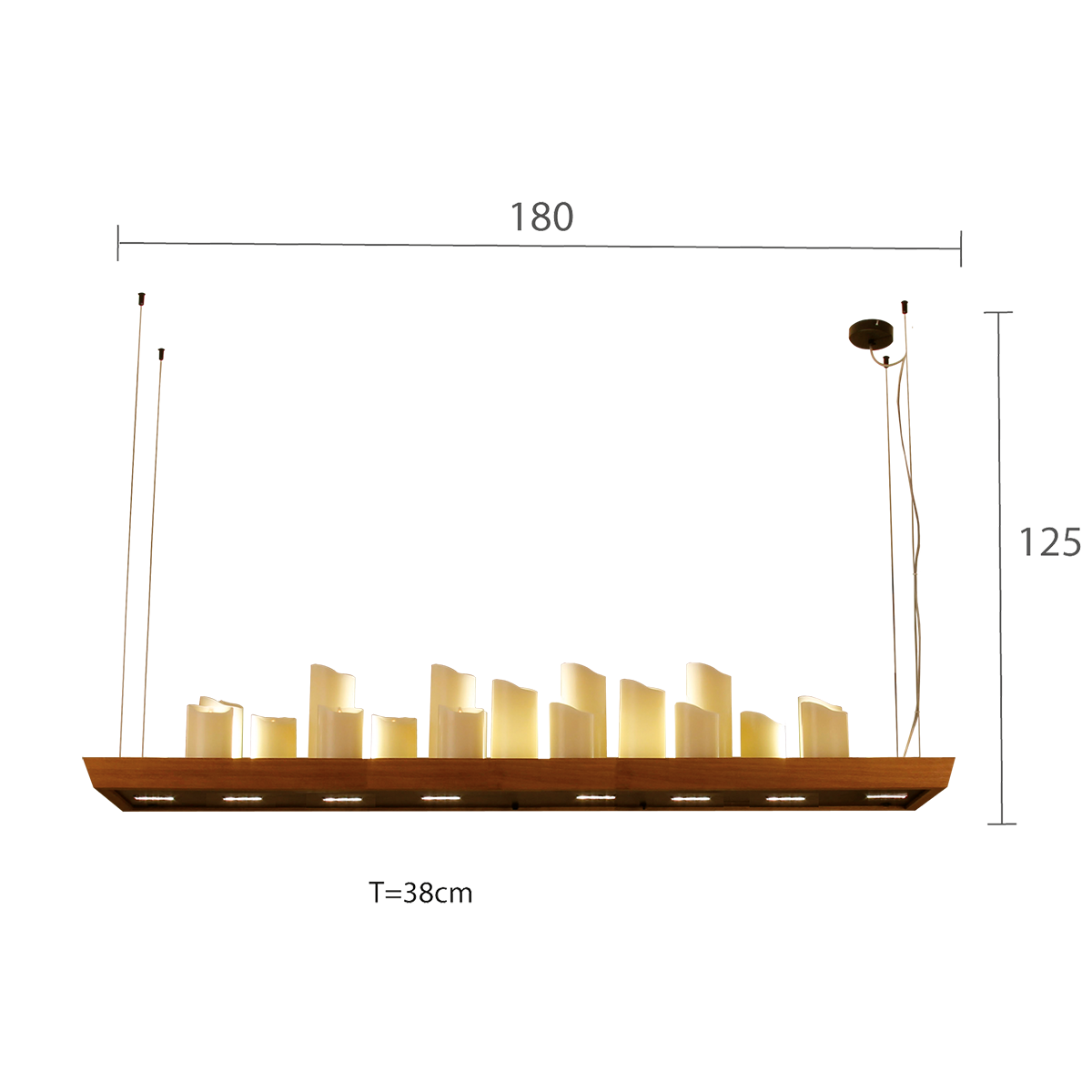 Menzel DECO Plattform 180cm, großer Esstisch LED Hängeleuchte Holz 180cm für Tische über 240cm Länge  Licht nach oben und unten für das Landhaus Menzel DECO Plattform 180cm, großer Esstisch LED Hängeleuchte Holz 180cm für Tische über 240cm Länge  Licht nach oben und unten für das Landhaus