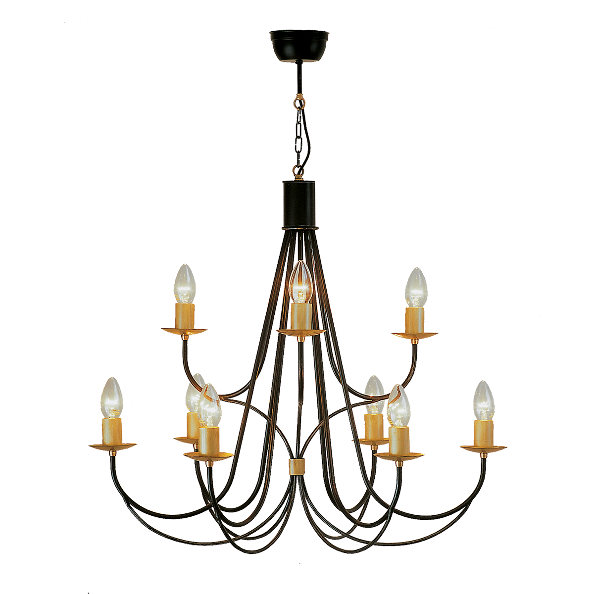 Menzel Opera Krone Lüster D= 68cm Eisen verschiedene Farbkombinationen mit Kettenaufhängung