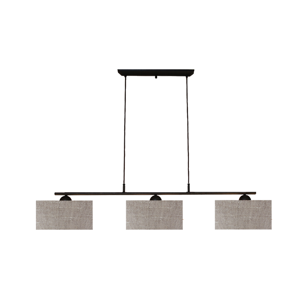 Menzel Pusta Balken B=130cm Schirm Leinen / Chintz nach Wahl, Eisen braun-schwarz Menzel Pusta Balken B=130cm Schirm Leinen / Chintz nach Wahl, Eisen braun-schwarz