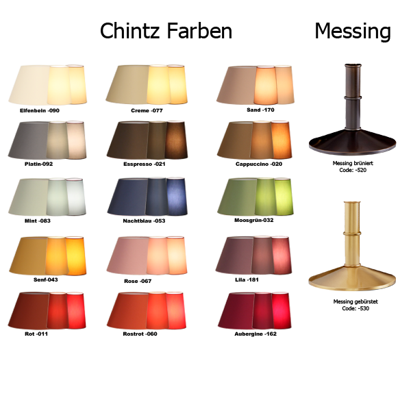  Anno 1900 brüniert oder satiniert + Chintz Farbauswahl