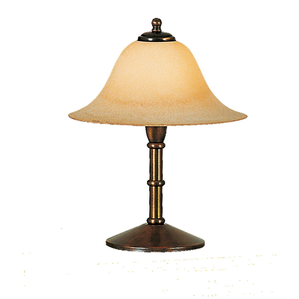 Menzel Anno 1900 Tischleuchte 25, E14 Rauchglas D=25cm, Messing oder satiniert