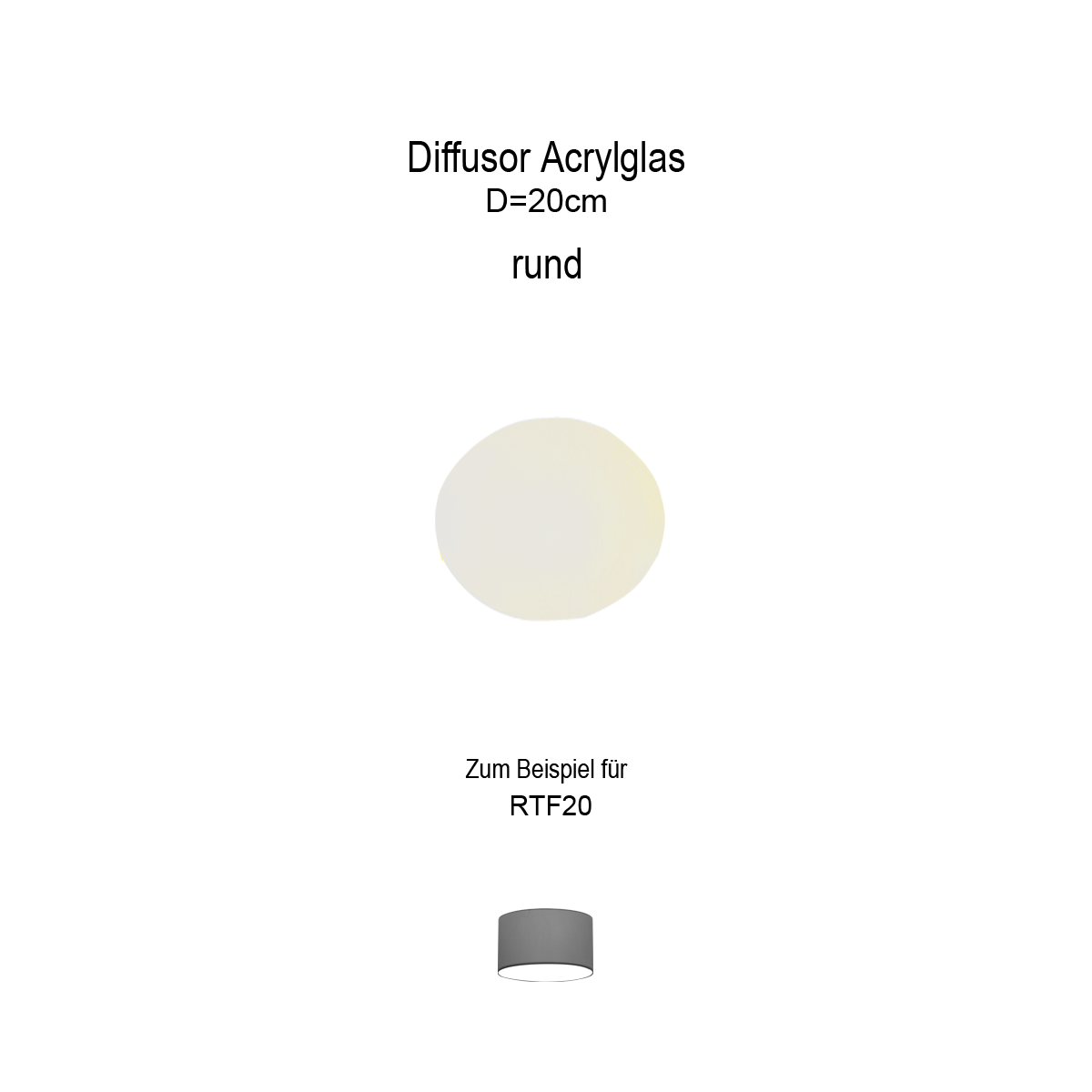 Lampenschirm Diffusor Folie weiß D=20cm