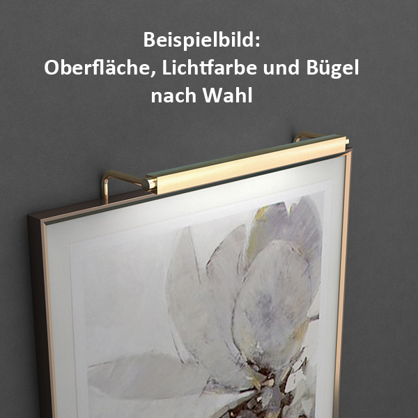 Betec Bilderleuchte Angulus, Länge 500mm, Oberfläche, Lichtfarbe und Bügeltyp zur Auswahl