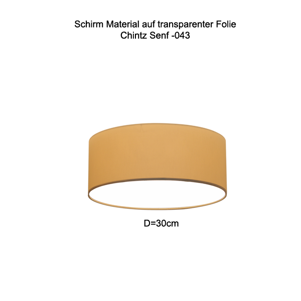 Menzel Lampenschirm flache Decken Tonne D=30cm Chintz Farbe nach Wahl