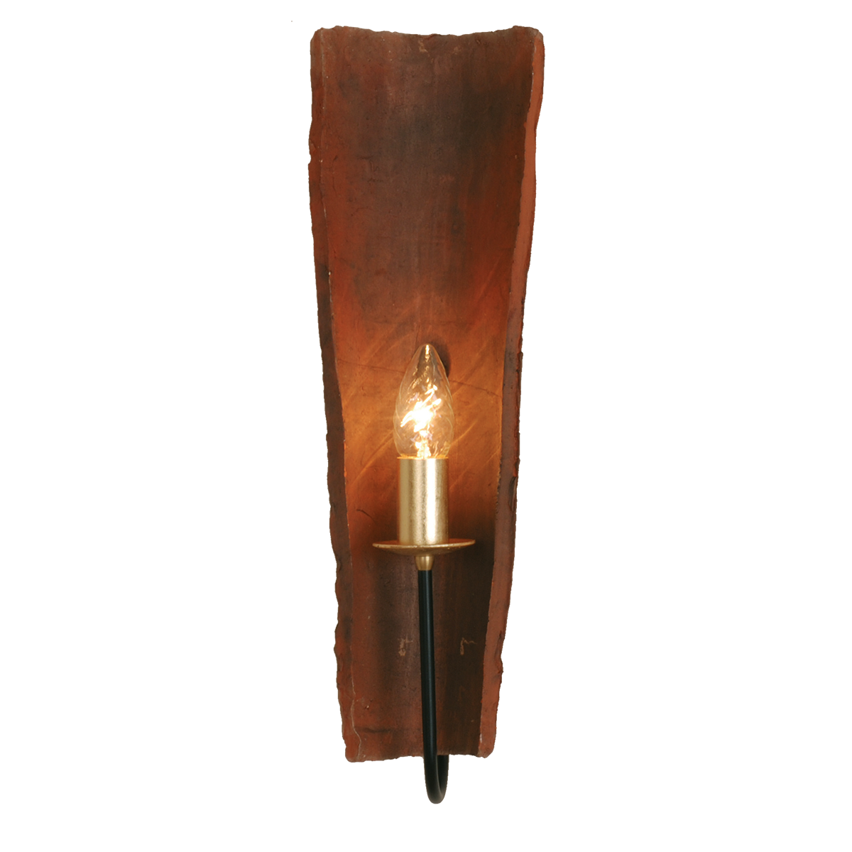Menzel Country Wandleuchte Dachschindel - Dachreiter 1 flammig E14 Montur Eisen schwarz mit Zierteilen Messing satiniert