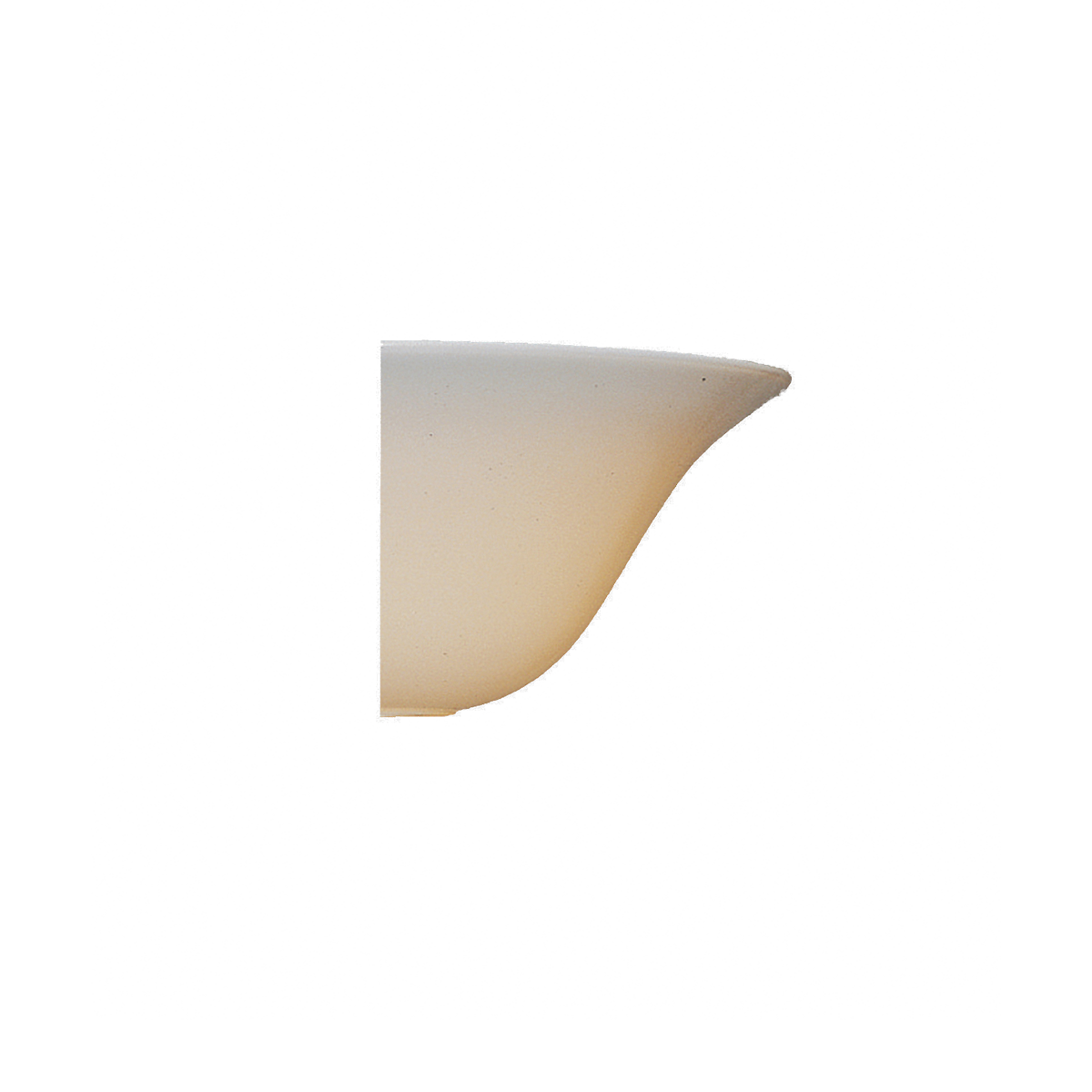 Menzel Leuchtenglas Kelchform Halb für Wandleuchte Opal weiß GKH25/10, B=25cm