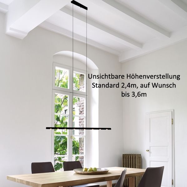 Menzel Anteo Balken LED 125cm, Höhe einstellbar, Eisen braun-schwarz Menzel Anteo Balken LED 125cm, Höhe einstellbar, Eisen braun-schwarz