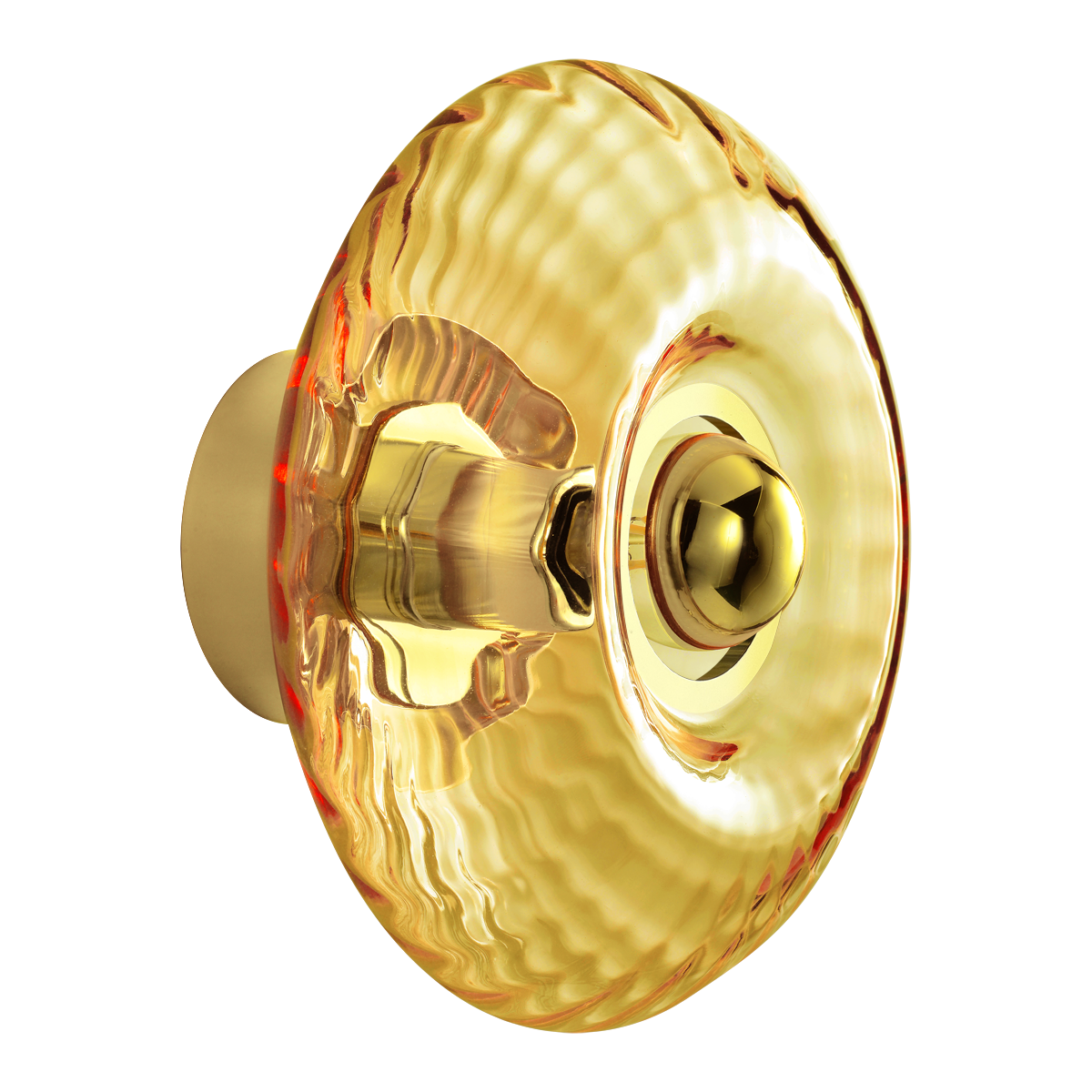 Wandleuchte petite, 1x E14, LM inkl., Kopfspiegel gold, 6W, Topaz, Montur gold