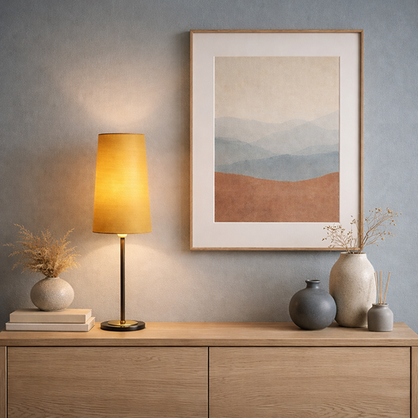 Menzel Flair Tischlampe 25, Schirm Strichlack D=12cm Strichlack Farbe nach Wahl