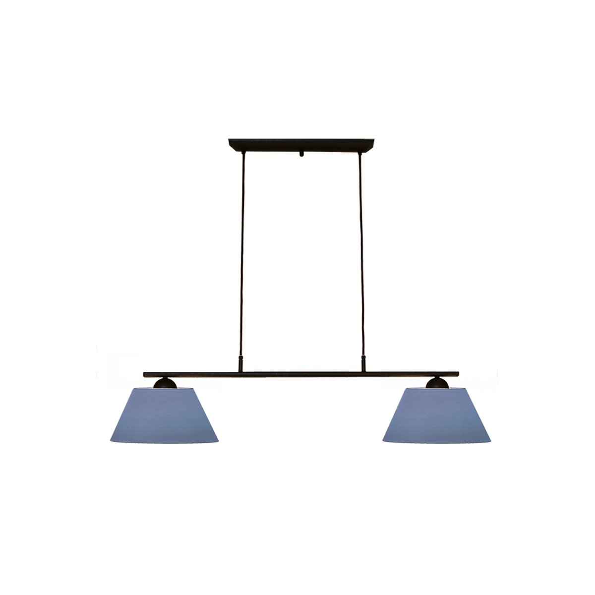 Menzel Pusta Balken B=110cm Schirm Chintz / Leinen nach Wahl, Eisen braun-schwarz