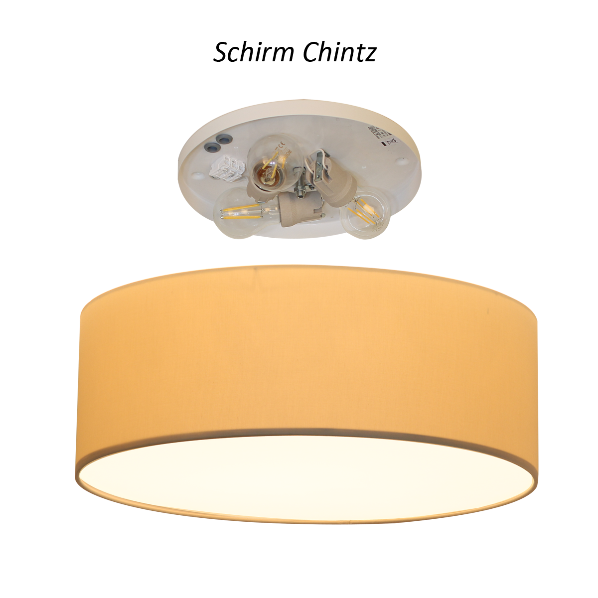 Menzel Flair Deckenleuchte D= 43cm Chintz Schirm Farbe nach Wahl und Diffusor für das Chalet