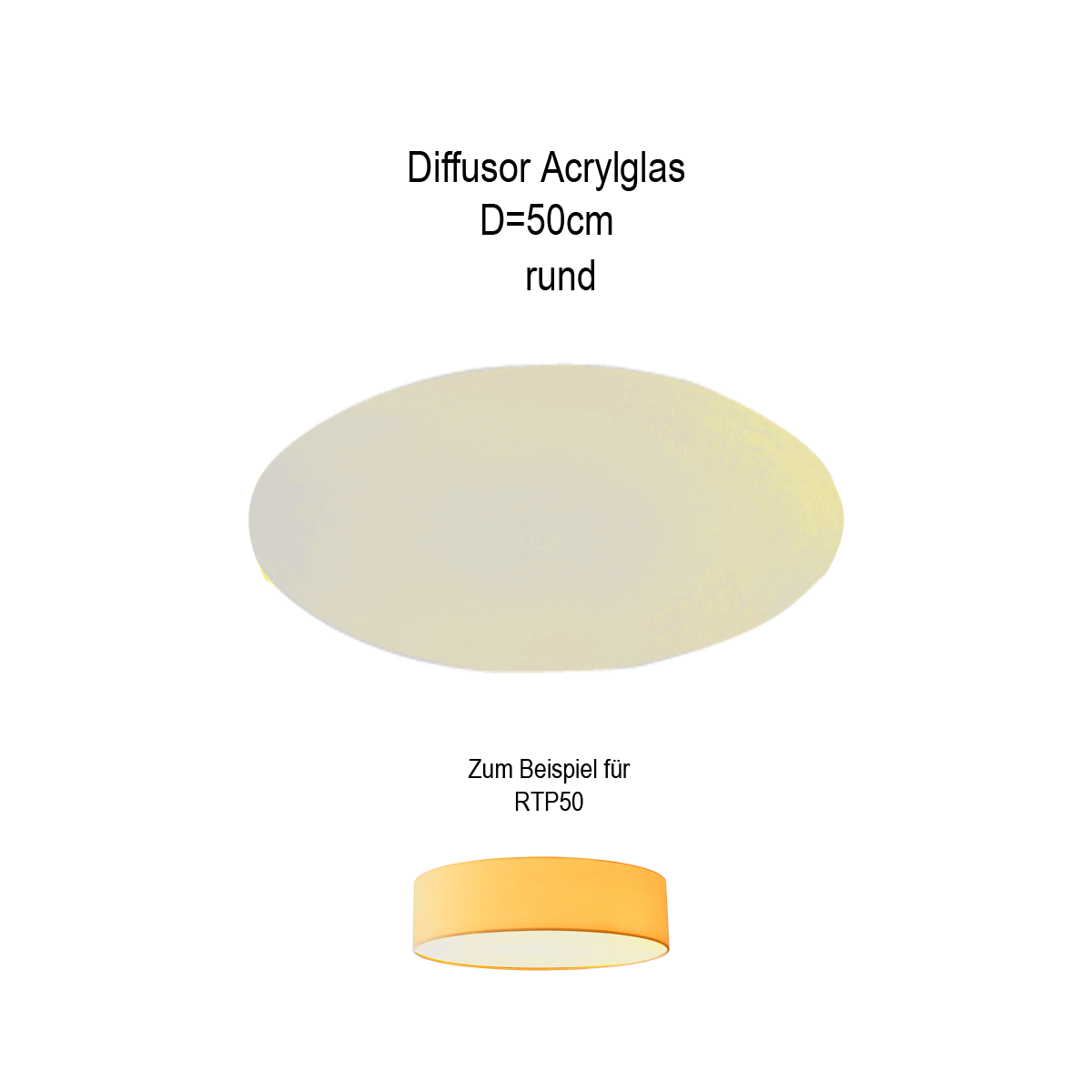 Plexiglas Lampenschirm Diffusor Acryl matt D= 50cm