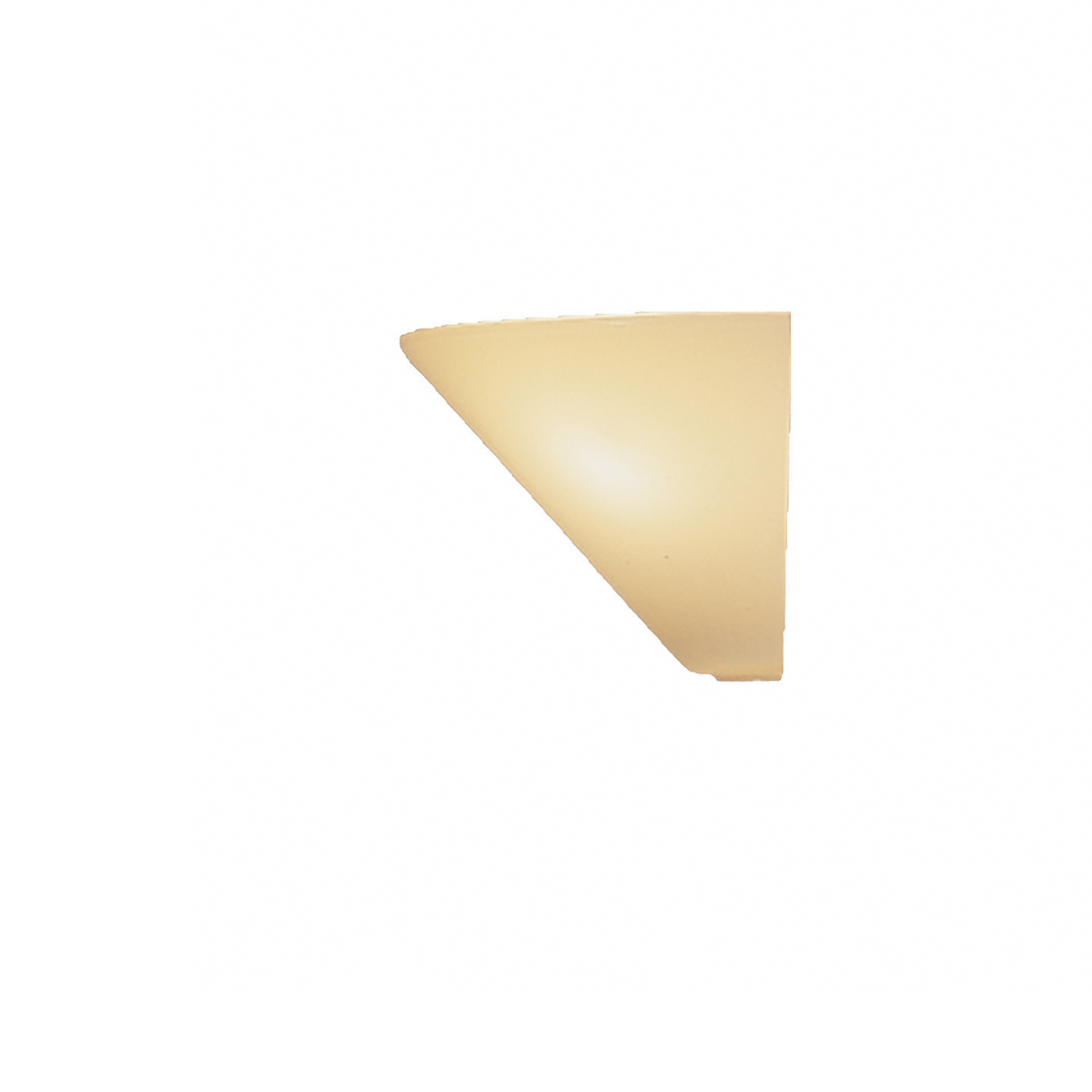 Menzel Leuchtenglas konisch Halb für Wandfluter Opal Champagner, B=30cm GFHA30/14