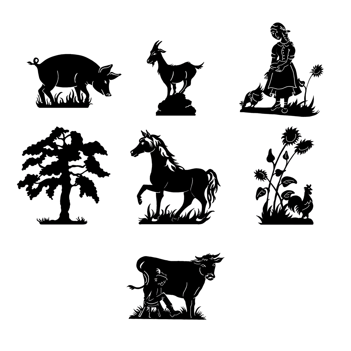 Menzel Themen Motivgruppe Bauernhof A7: Motive Bauernhof sortiert für Magnetleiste