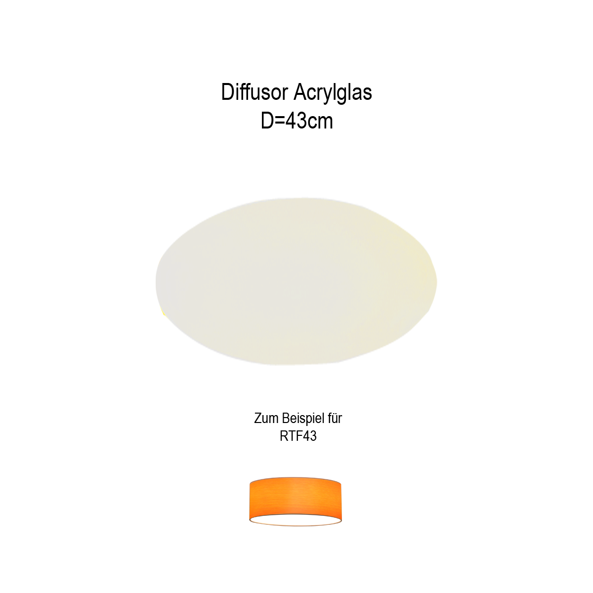 Plexiglas Lampenschirm Diffusor Acryl matt D= 40cm