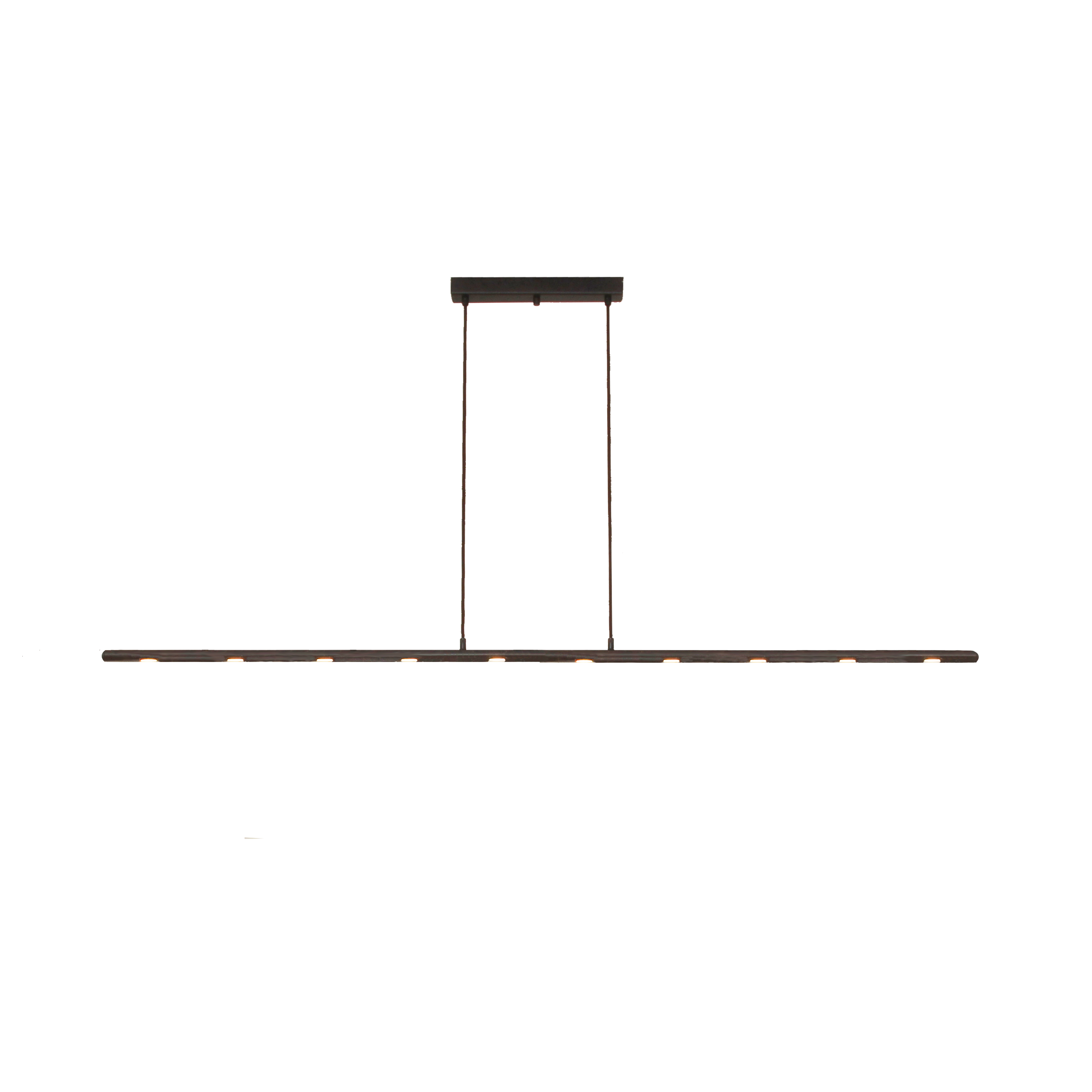 Anteo LED Hängeleuchte B=160cm für Tisch über 200cm Länge Eisen braun schwarz  Chalet Landhaus