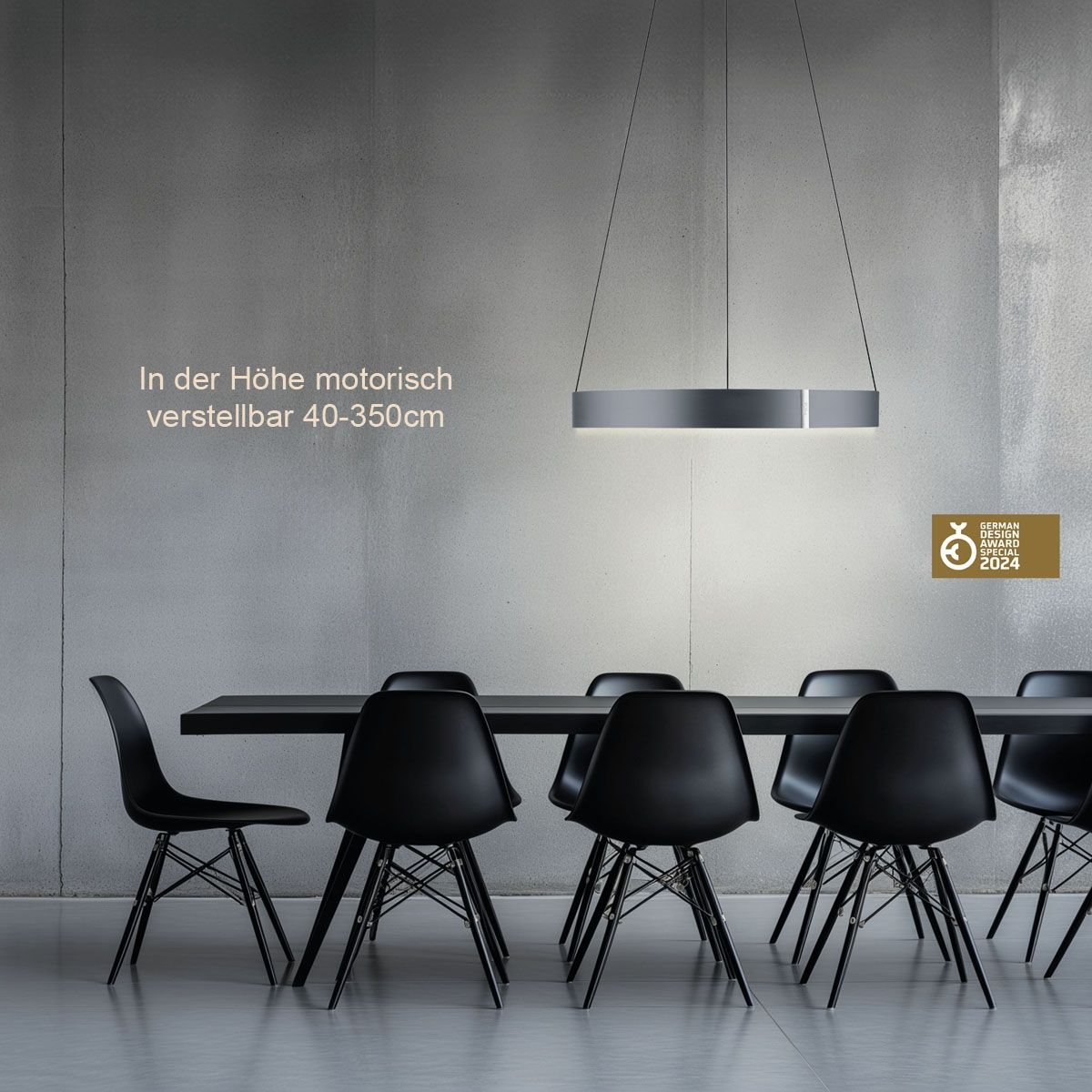 Paul Neuhaus Pendelleuchte Ring, PURE E-Loop, 40W, 2700-5000K,1850lm,dimm, dark-metal brown