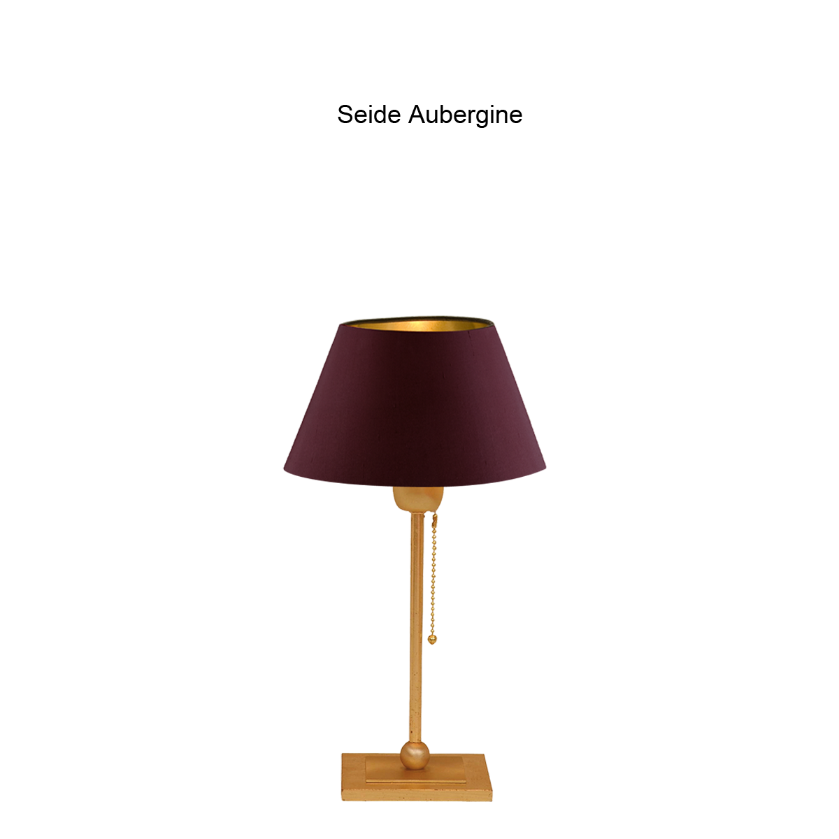 Menzel Living Elegant exclusive Tischleuchte 20 Blattgold E27 mit Strichlack Schirm