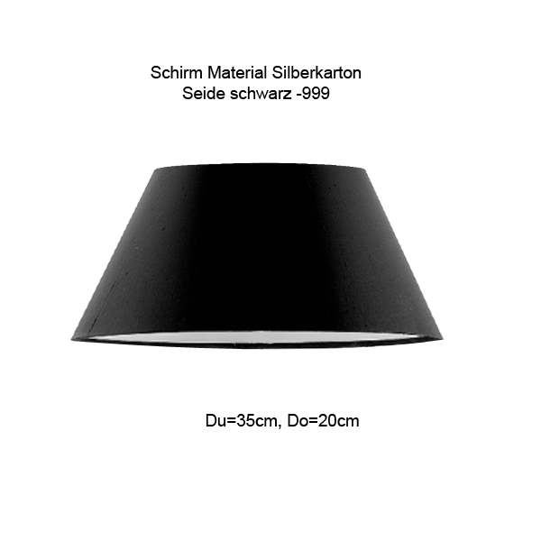 Lampenschirm konisch D=35/20cm E27 Seide Farbe nach Wahl
