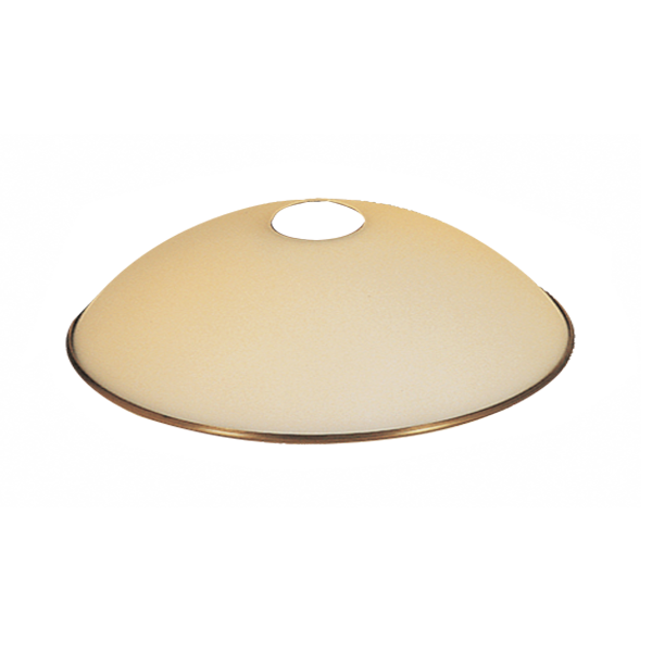 Menzel Leuchtenglas Opal weiß gewölbt D=40cm, E27 mit Messingring, GHR40/13,