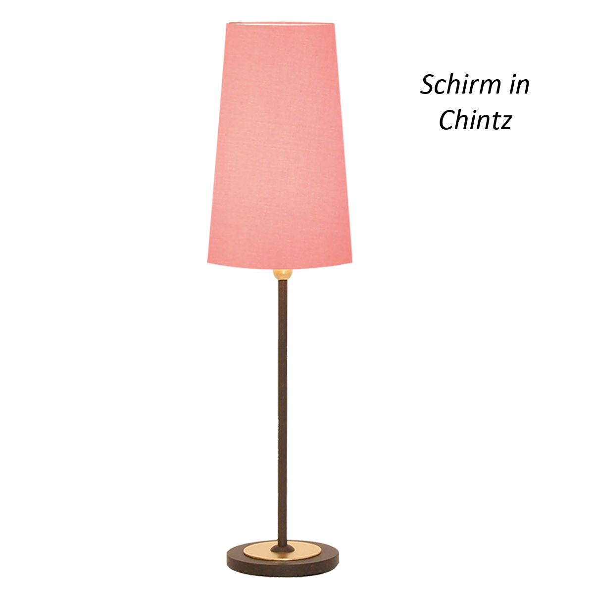 Menzel Flair Tischlampe 35, Schirm Chintz D=13cm Farbe nach Wahl