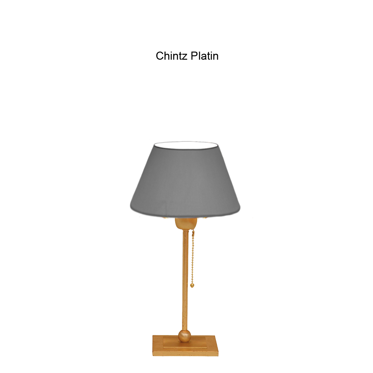 Menzel Living Elegant exclusive Tischleuchte 20 Blattgold E27 mit Strichlack Schirm