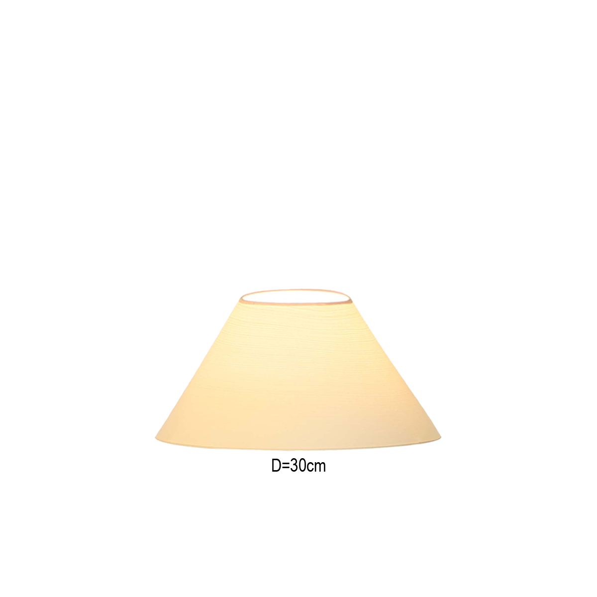Lampenschirm Tischleuchte in Strichlack D=30cm, H=16cm Halterung E27 und Farbe nach Wahl