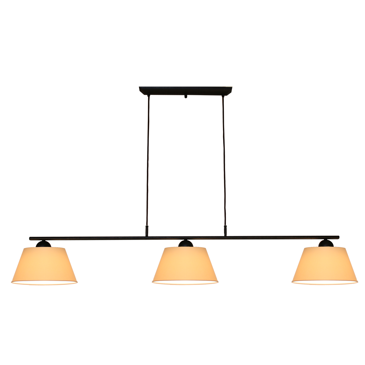 Menzel Pusta Balken B=160cm Schirm Chintz / Leinen nach Wahl, Eisen braun-schwarz