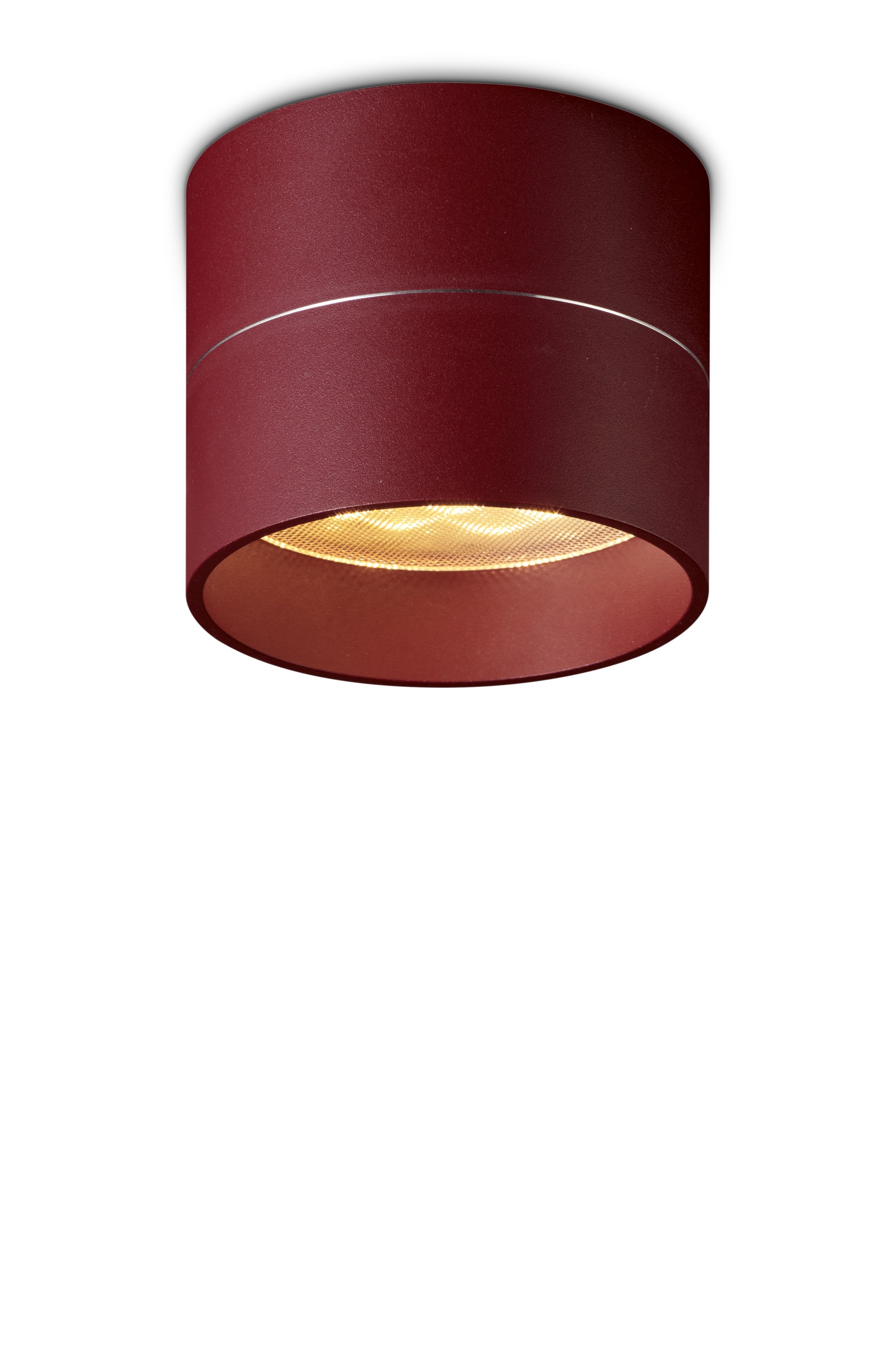 Oligo Deckenleuchte "Tudor S", rot, Aluminium und Kunstglas, 16 Watt LEDs, 1250 Lumen, Helligkeit und Lichtfarbe dimmbar (über Casambi)