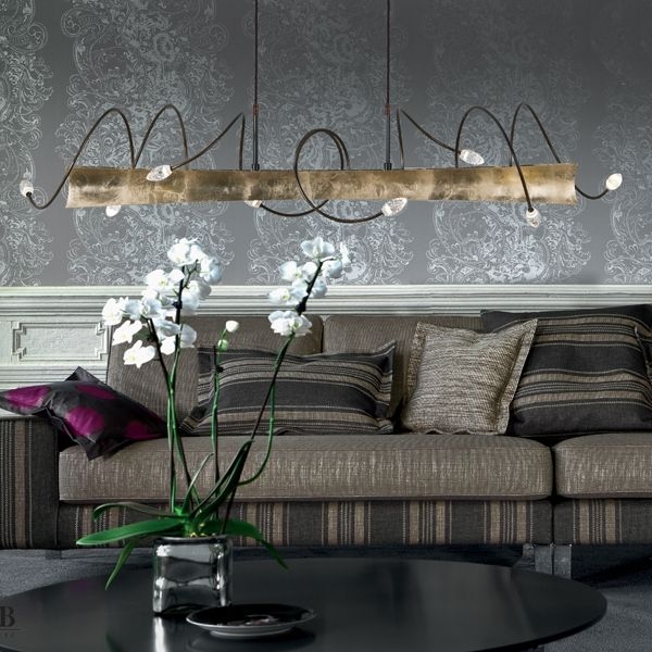 Menzel Donna-LED Prächtige Hängeleuchte DO9212-821.GTRO3 mit LED Glastropfen GTRO3