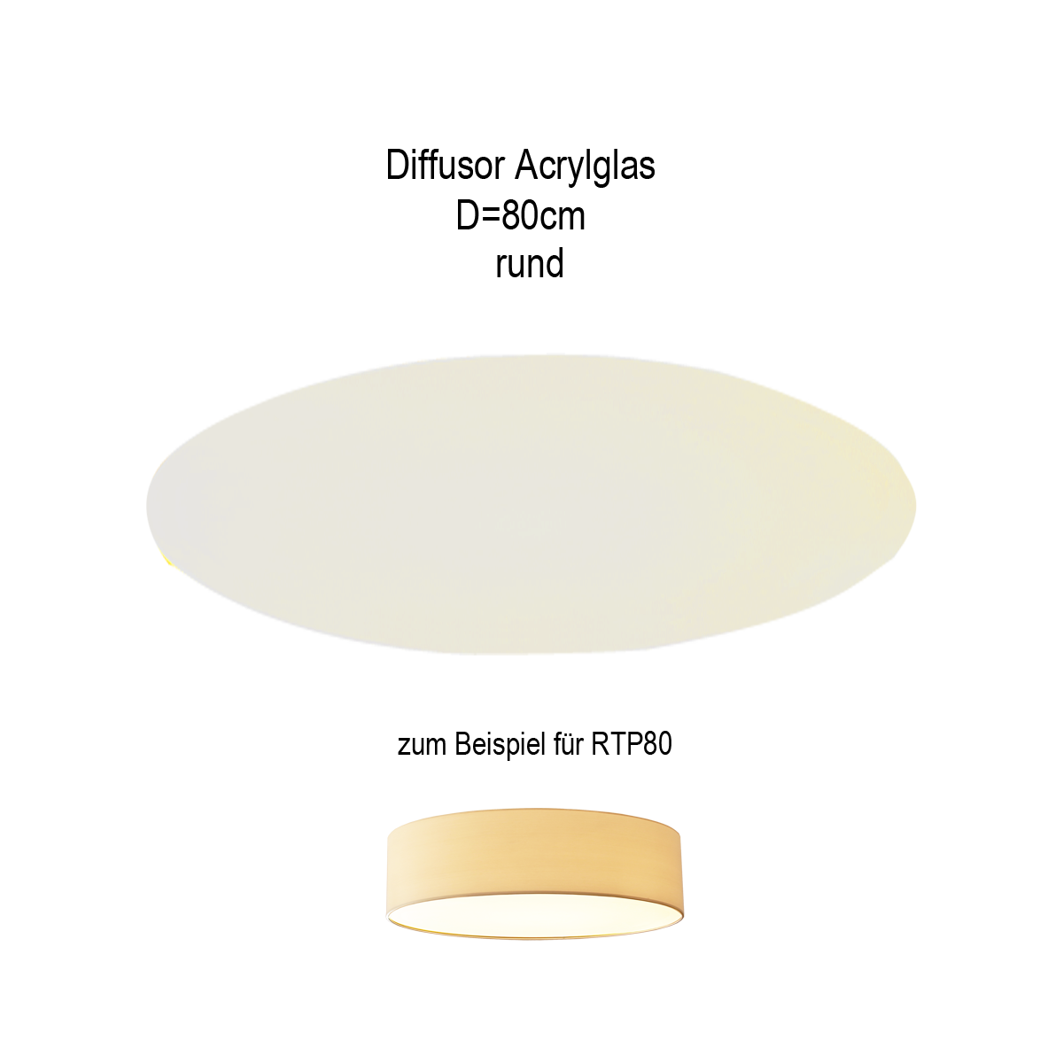 Plexiglas Lampenschirm Diffusor Acryl matt D= 80cm