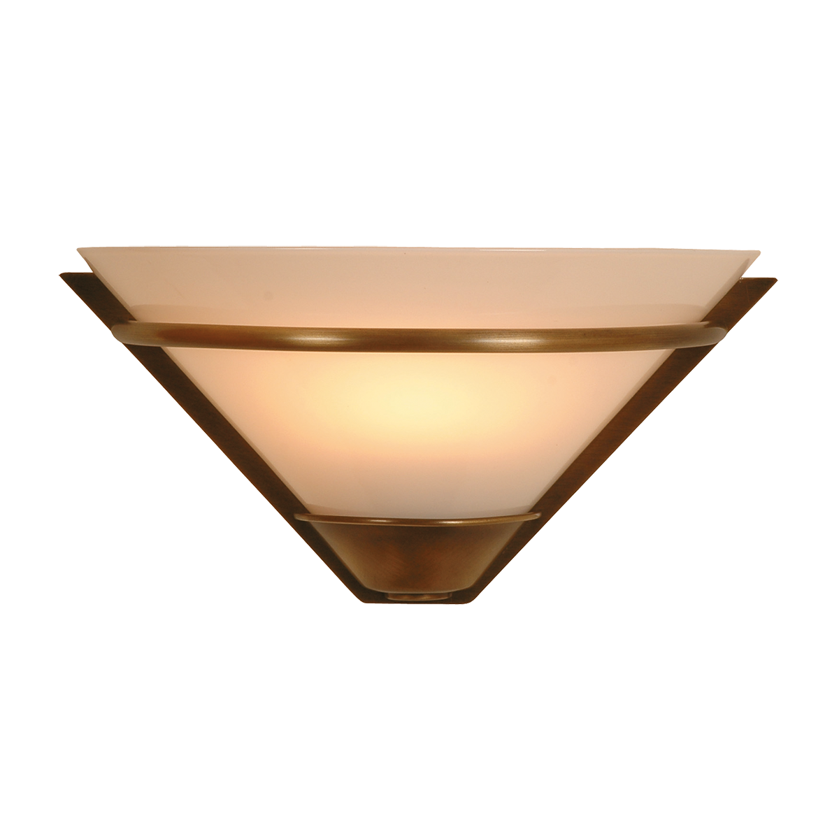 Menzel Anno 1900 Wandfluter 1xE27, Messing brüniert, mit Glas champagner oder weiß