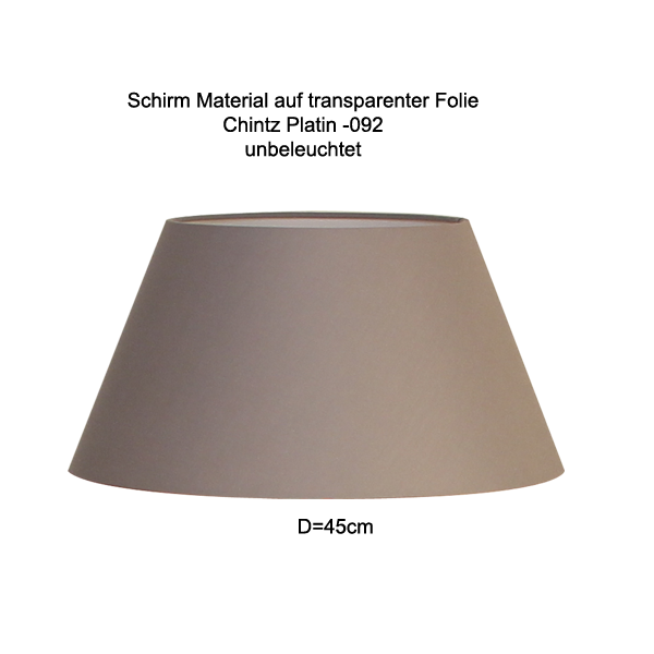 Lampenschirm Loch 12mm oben konisch D=45cm, Chintz oder Leinen Farbe nach Wahl