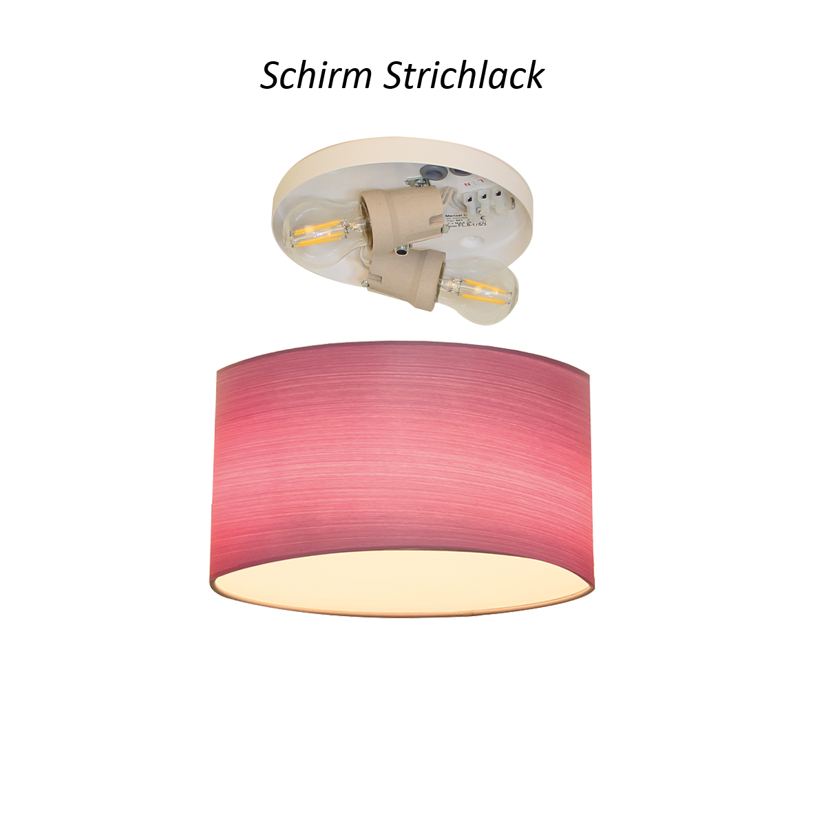 Menzel Flair Tonne Strichlack 30cm, Farbe nach Wahl und Diffusor Deckenleuchte