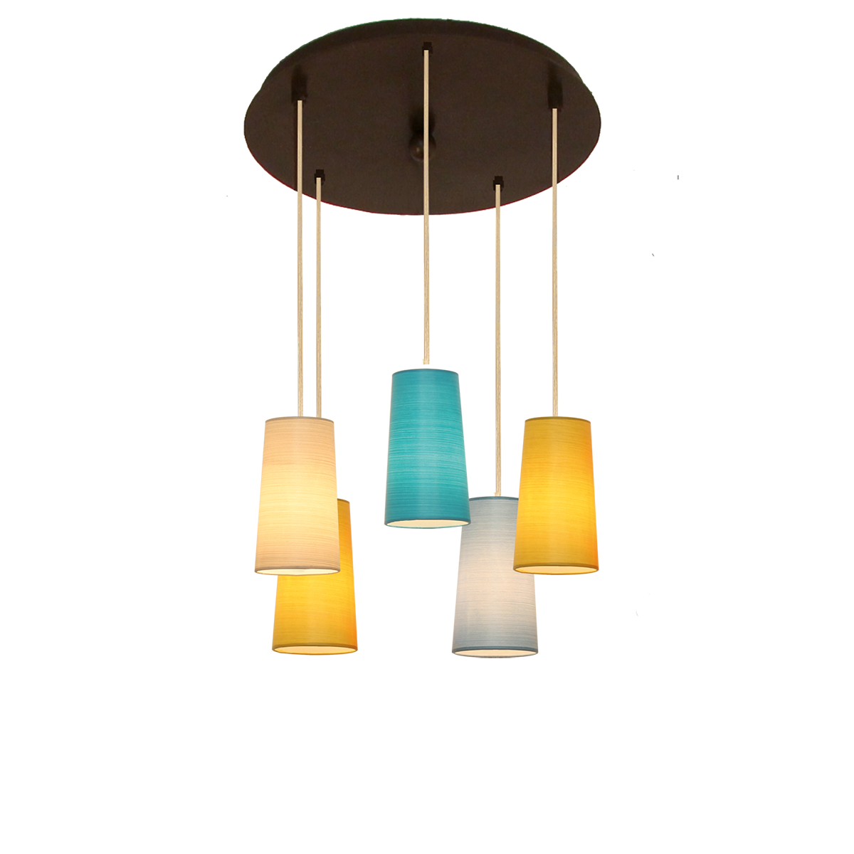 Menzel Flair 50 Gehänge Hängeleuchte mit 5 konischen Schirme Strichlack in verschiedenen Farben für das Chalet Menzel Flair 50 Gehänge Hängeleuchte mit 5 konischen Schirme Strichlack in verschiedenen Farben für das Chalet