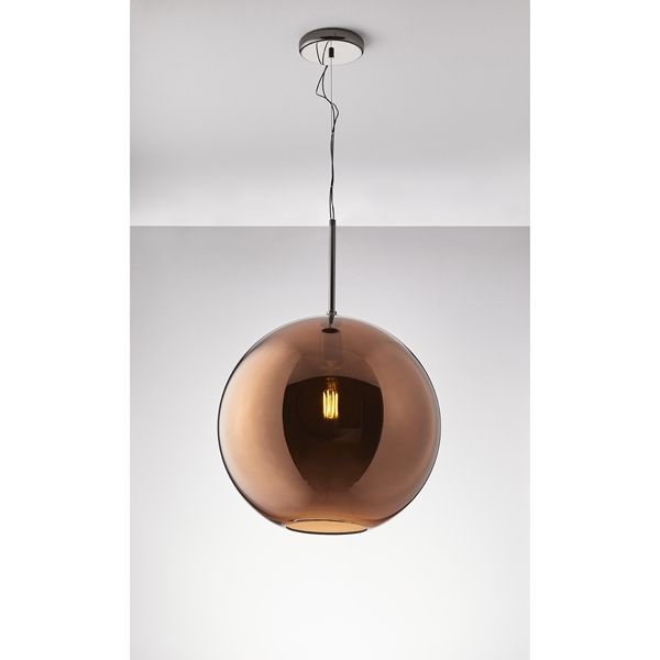 Fabbian Hängeleuchte "Beluga Royal", bronzefarbenes Glas, Ø=40cm, 1x E27-Fassung (max. 150 Watt) Fabbian Hängeleuchte "Beluga Royal", bronzefarbenes Glas, Ø=40cm, 1x E27-Fassung (max. 150 Watt)