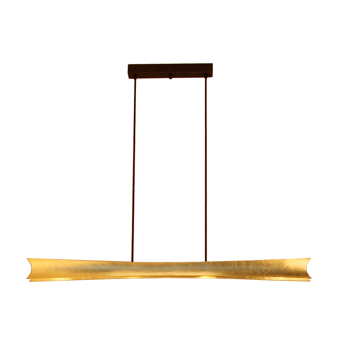 Menzel Donna LED Hängeleuchte 6 flammig veränderbare Lichtfarbe braun schwarz mit Blenden Blattgold