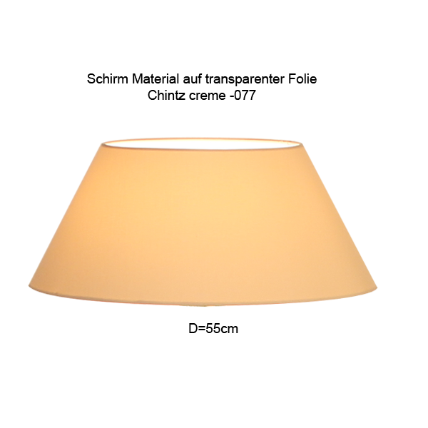 Lampenschirm konisch D=55cm E27 Chintz oder Leinen Farbe nach Wahl