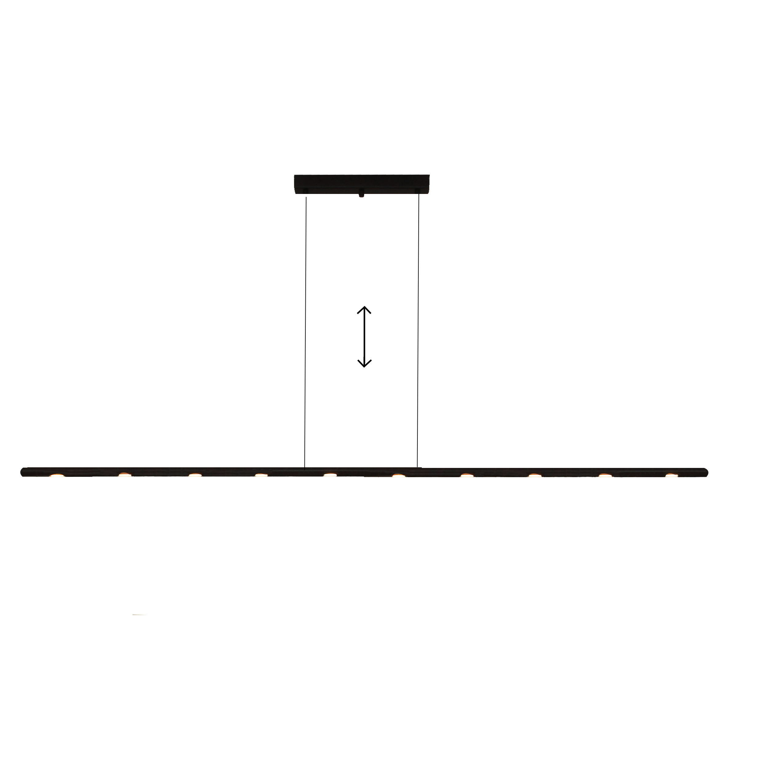 Menzel Anteo Balken LED 160cm, Höhe einstellbar, Eisen braun-schwarz