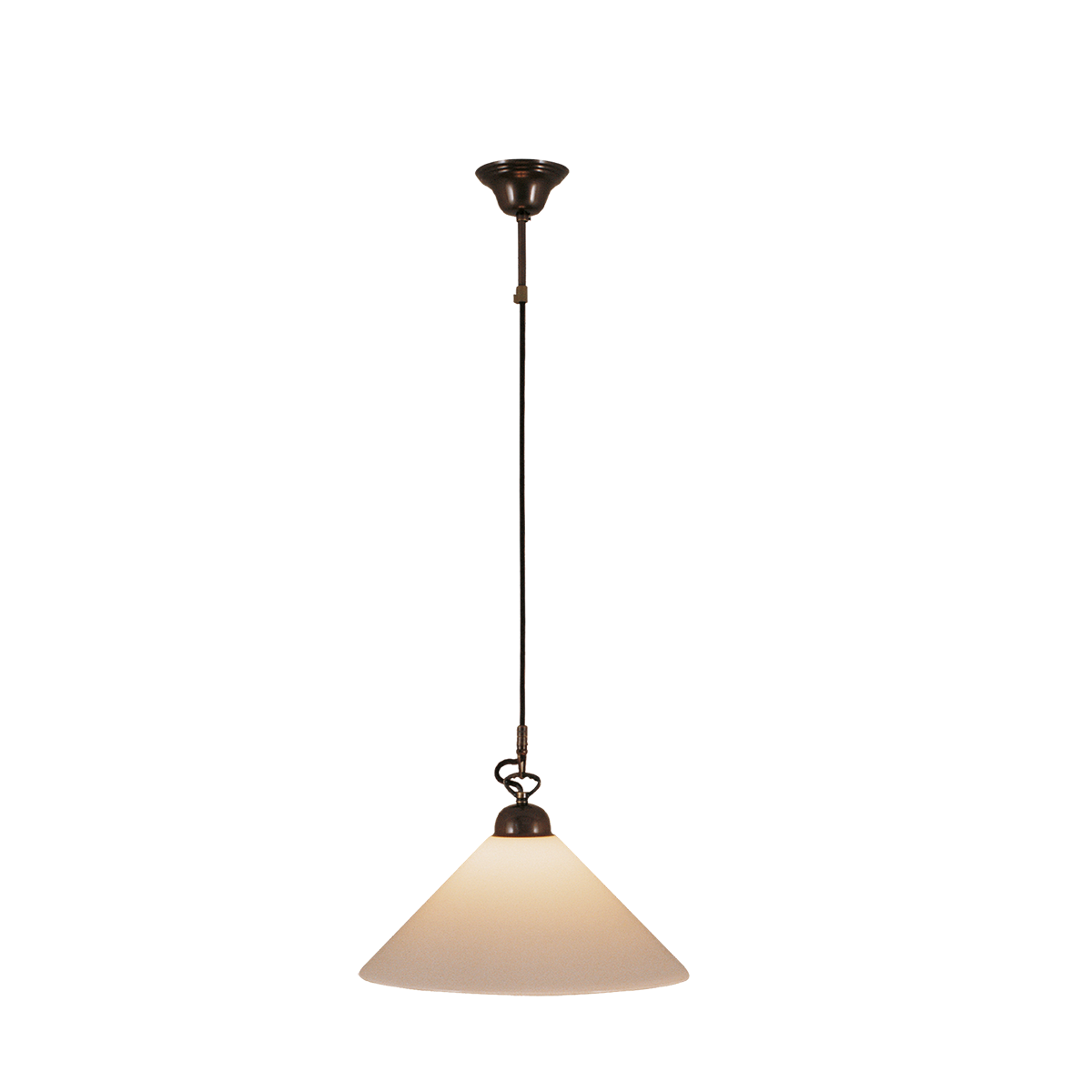 Menzel Anno 1900  Pendel E27, Opalglas 35cm, Messing brüniert oder gebürstet Menzel Anno 1900  Pendel E27, Opalglas 35cm, Messing brüniert oder gebürstet