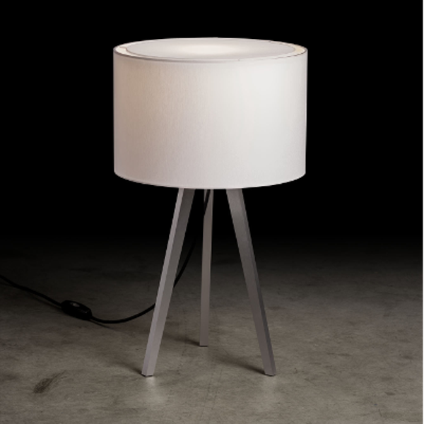 Holtkötter Tischleuchte Dreifuß Alu matt E27