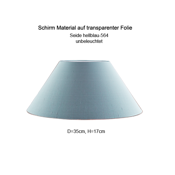 Lampenschirm konisch D=35cm E27 Seide Halterung und Farbe nach Wahl