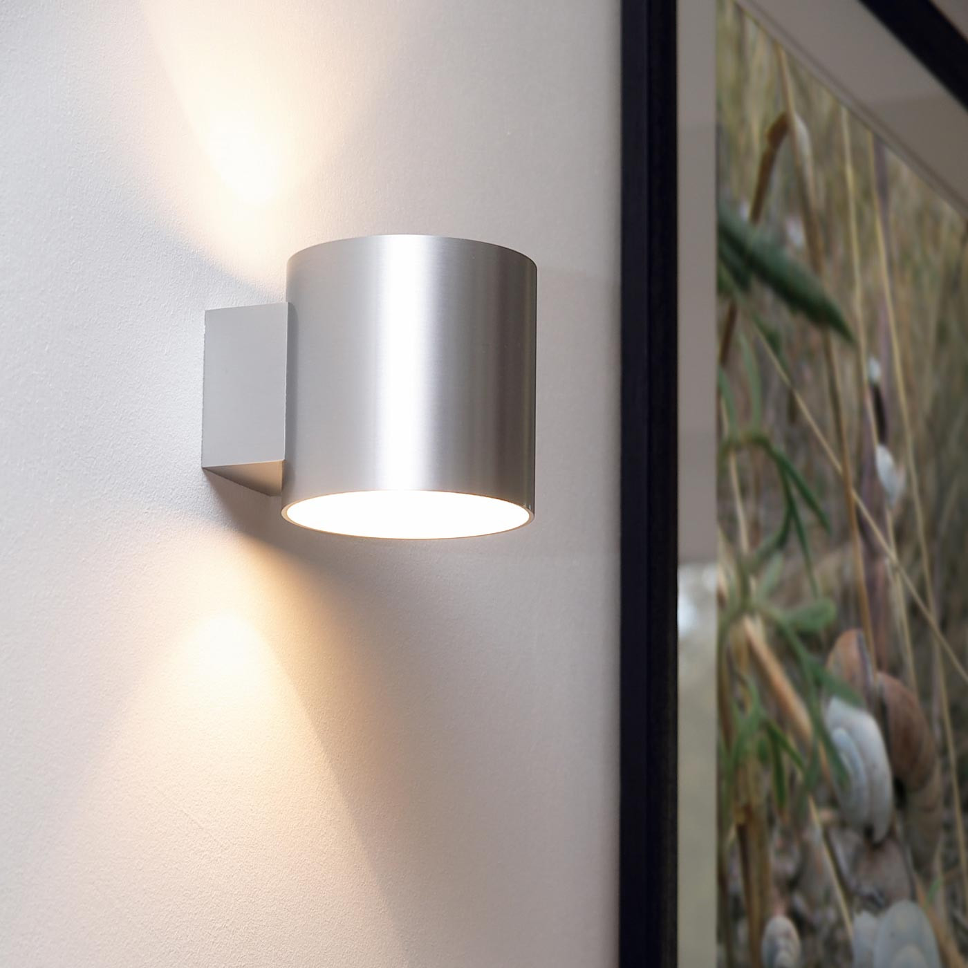 Oligo Wandleuchte, Project, mit Leuchtmittel, G9 Sockel, Aluminium gebürstet, Up- and Downlight