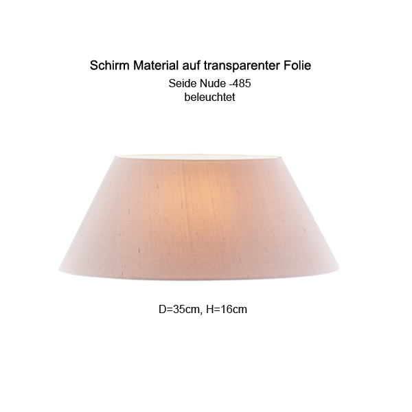 Lampenschirm konisch D=35/20cm E27 Seide Halterung und Farbe nach Wahl