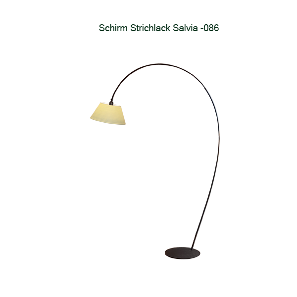 Menzel Flair Standleuchte E27, Schirm konisch Strichlack D=30cm Farbe nach Wahl, konisch, Eisen braun-schwarz