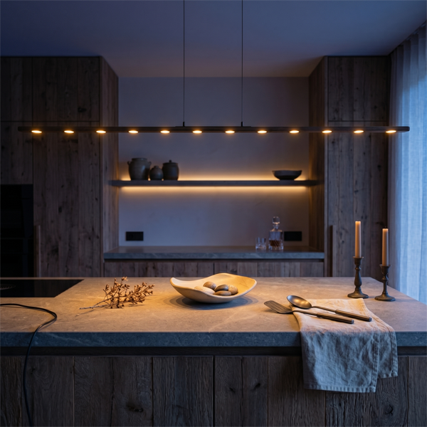 Menzel Anteo Balken LED 190cm, Höhe einstellbar, Oberfläche nach Wahl